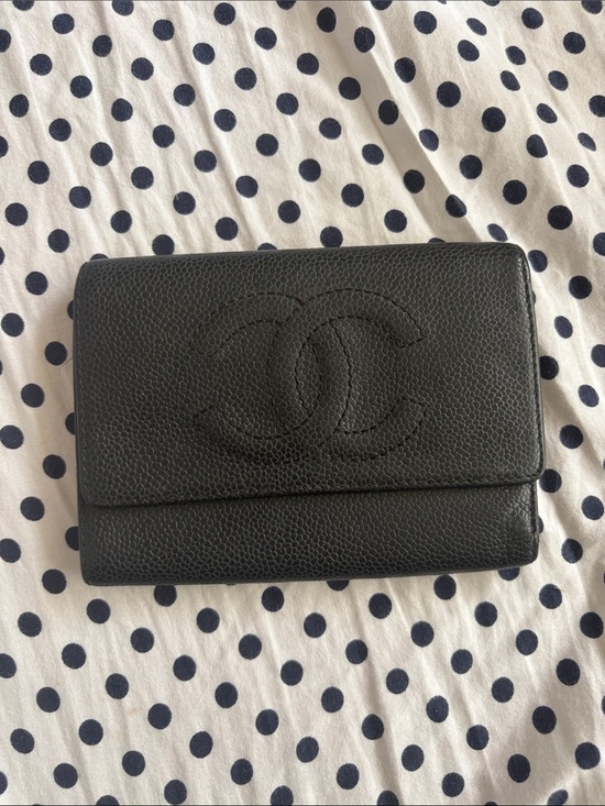 CHANEL Handbags - CHANEL Black CC Logo Wallet in Caviar Leather